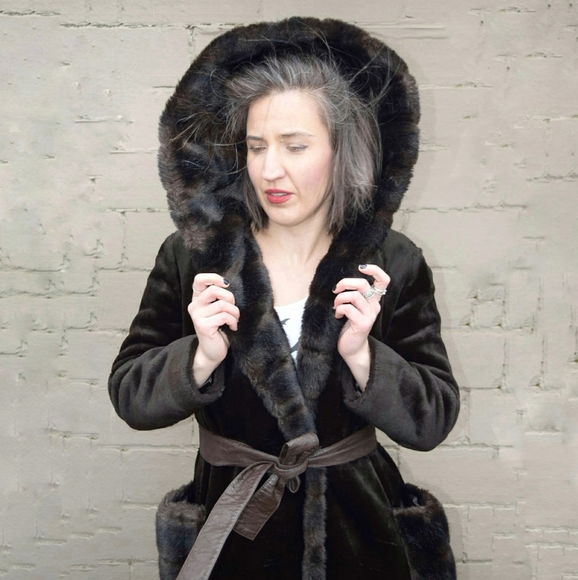 Faux Fur Belted Coat - Picture 2 of 5